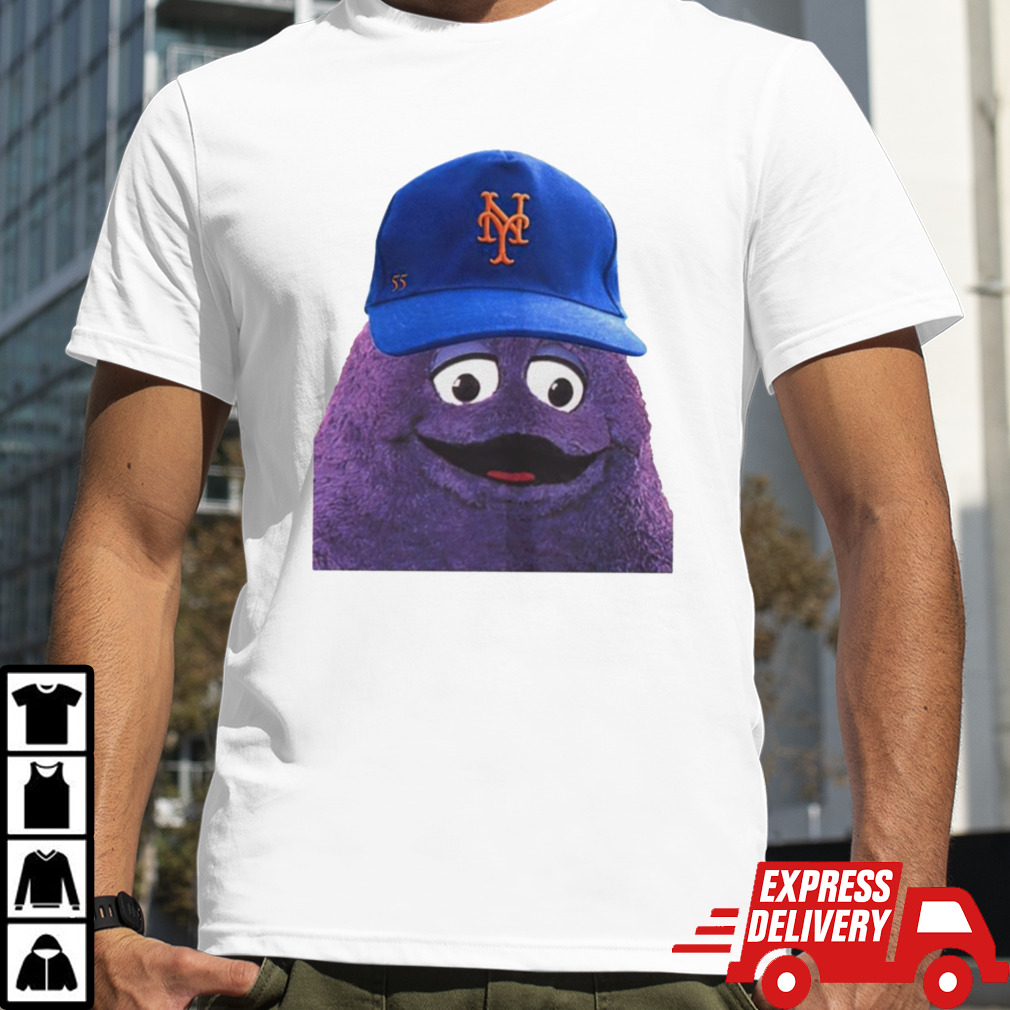 New York Mets In the Grimace blue hat shirt