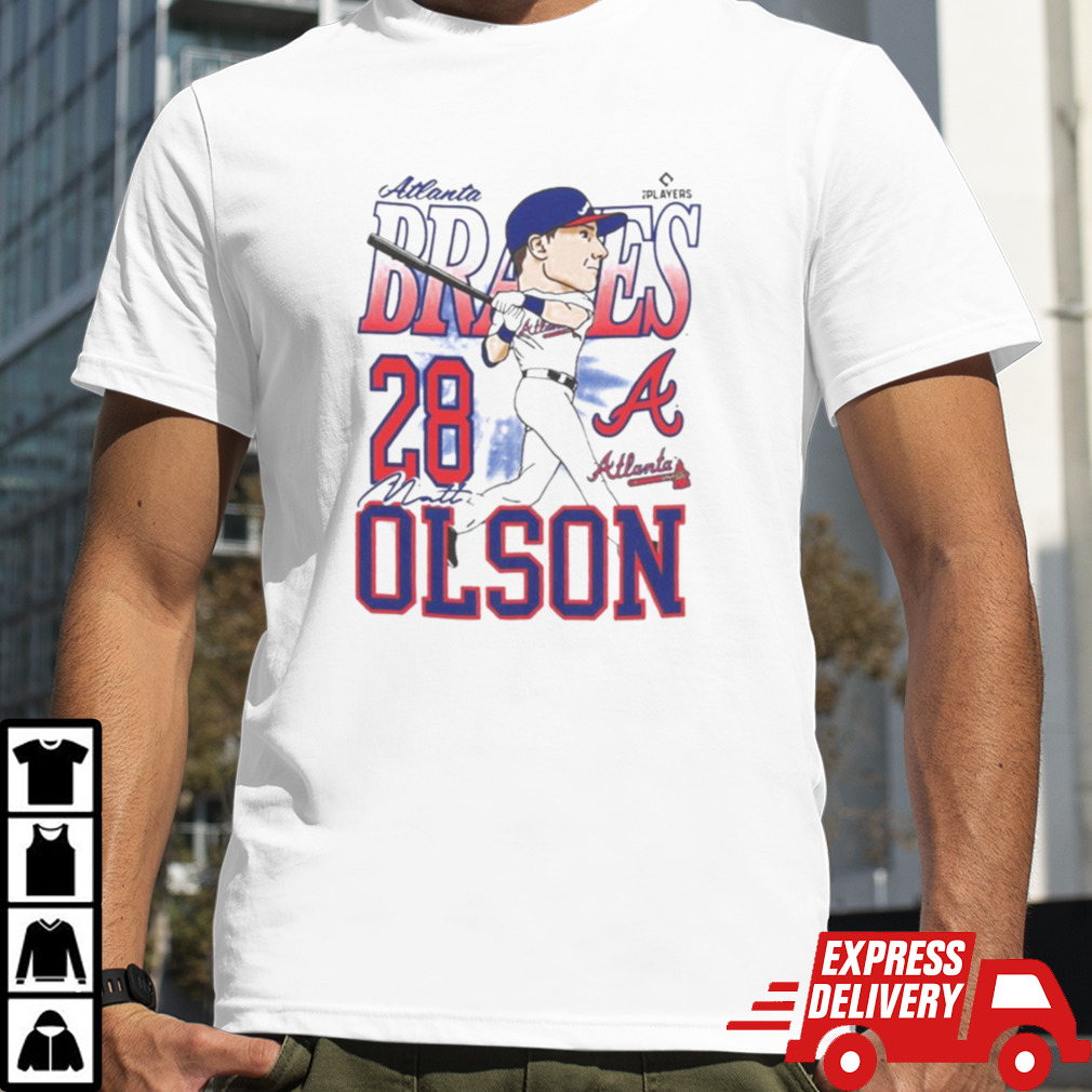 Atlanta Braves Matt Olson Caricature Baseball Shirt