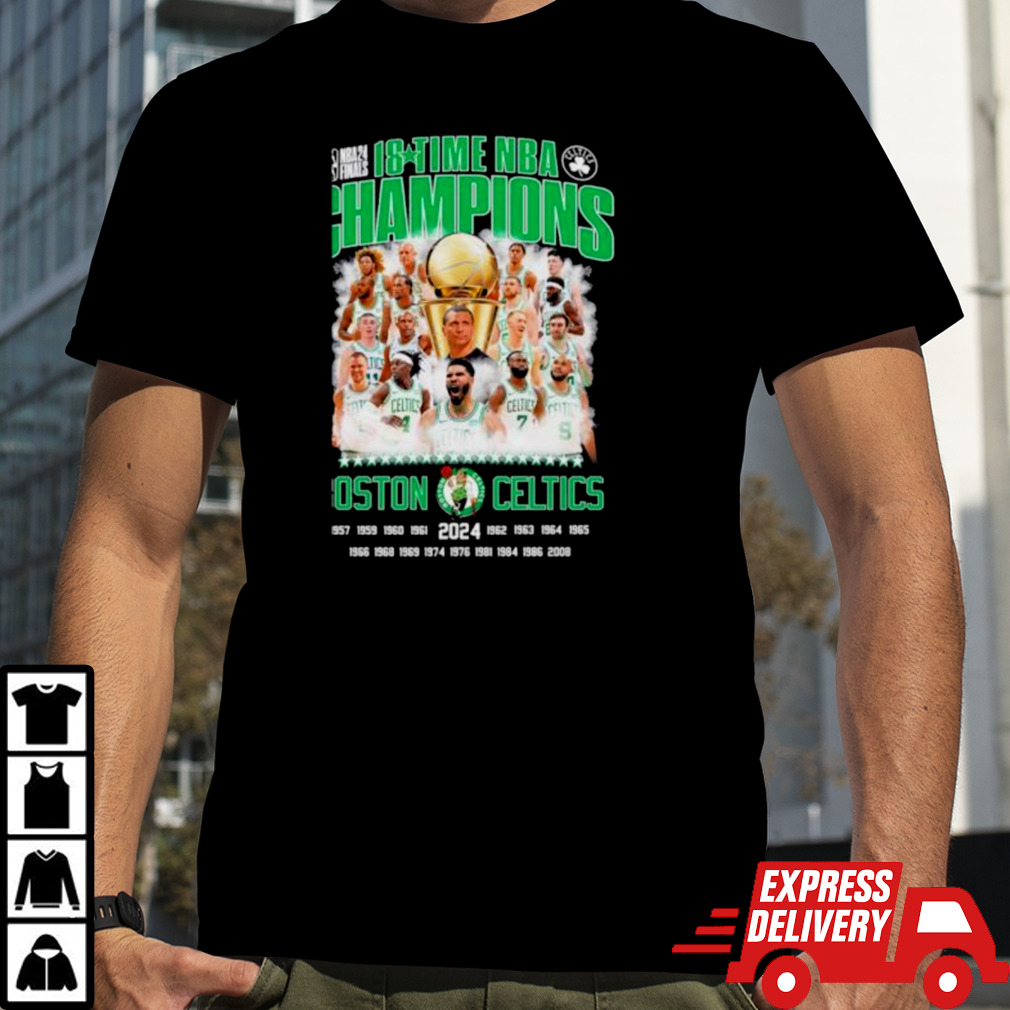 Boston Celtics 18-time NBA Champions Team Shirt