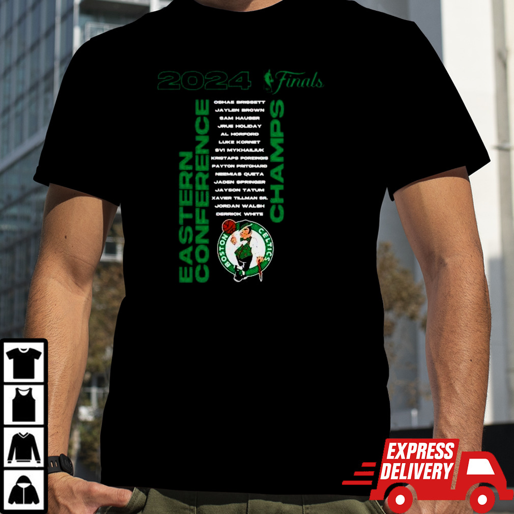 Boston Celtics 2024 Eastern Conference Champions Jump Ball Roster Shirt