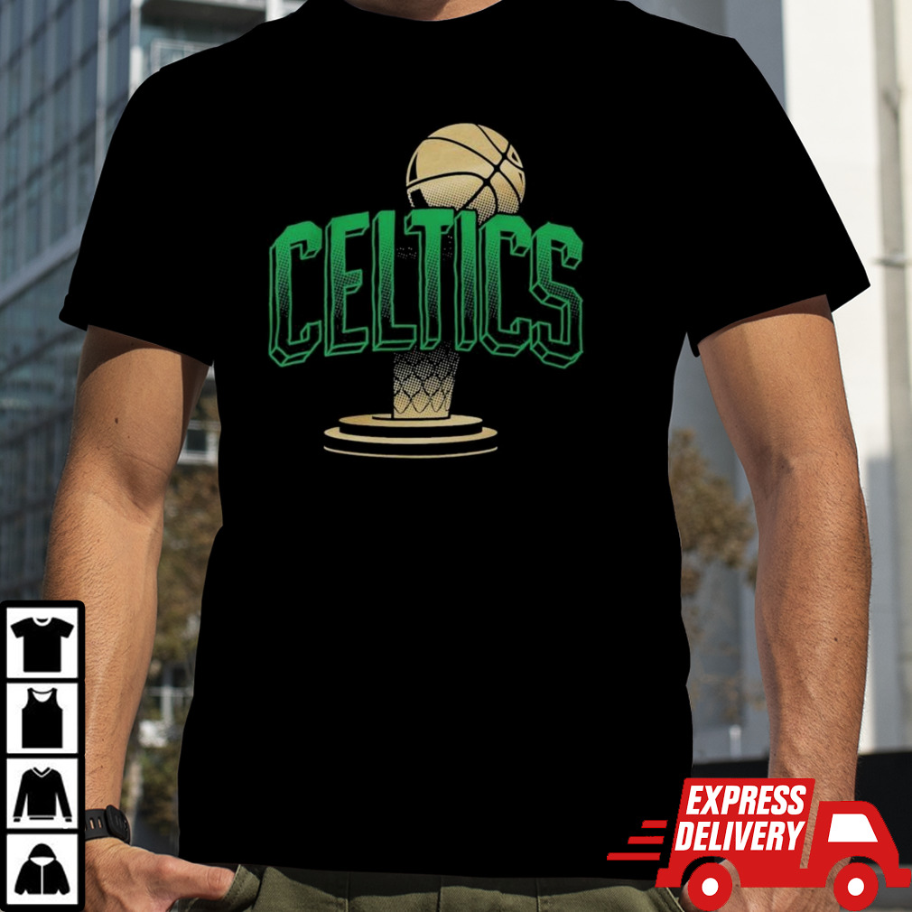 Boston Celtics 2024 NBA Finals Champions Fadeaway Retro Wash Shirt