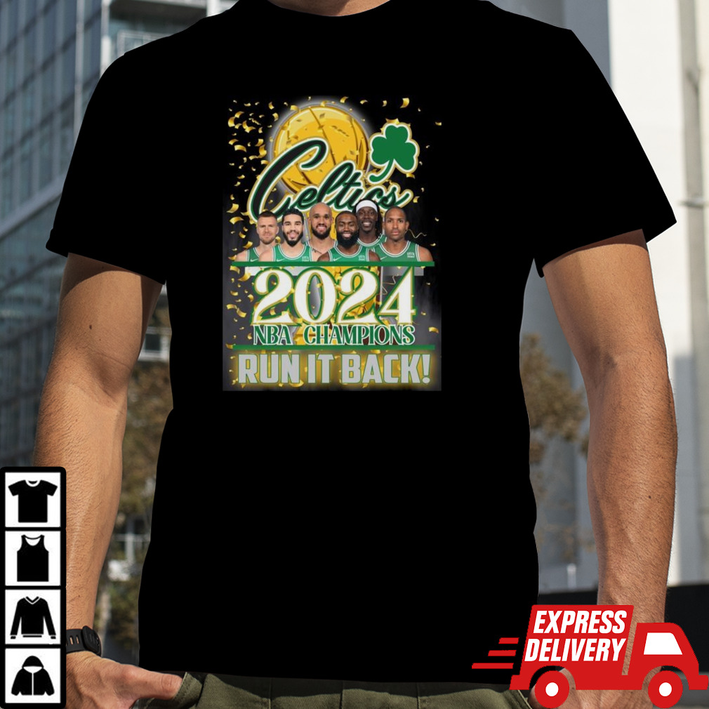 Boston Celtics 2024 NBA Finals Champions Run It Back Poster Shirt