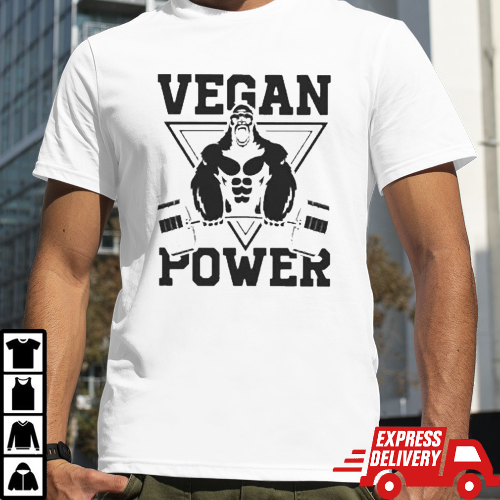 Vegan Power Workout Muscle Gorilla Bodybuilding Shirt