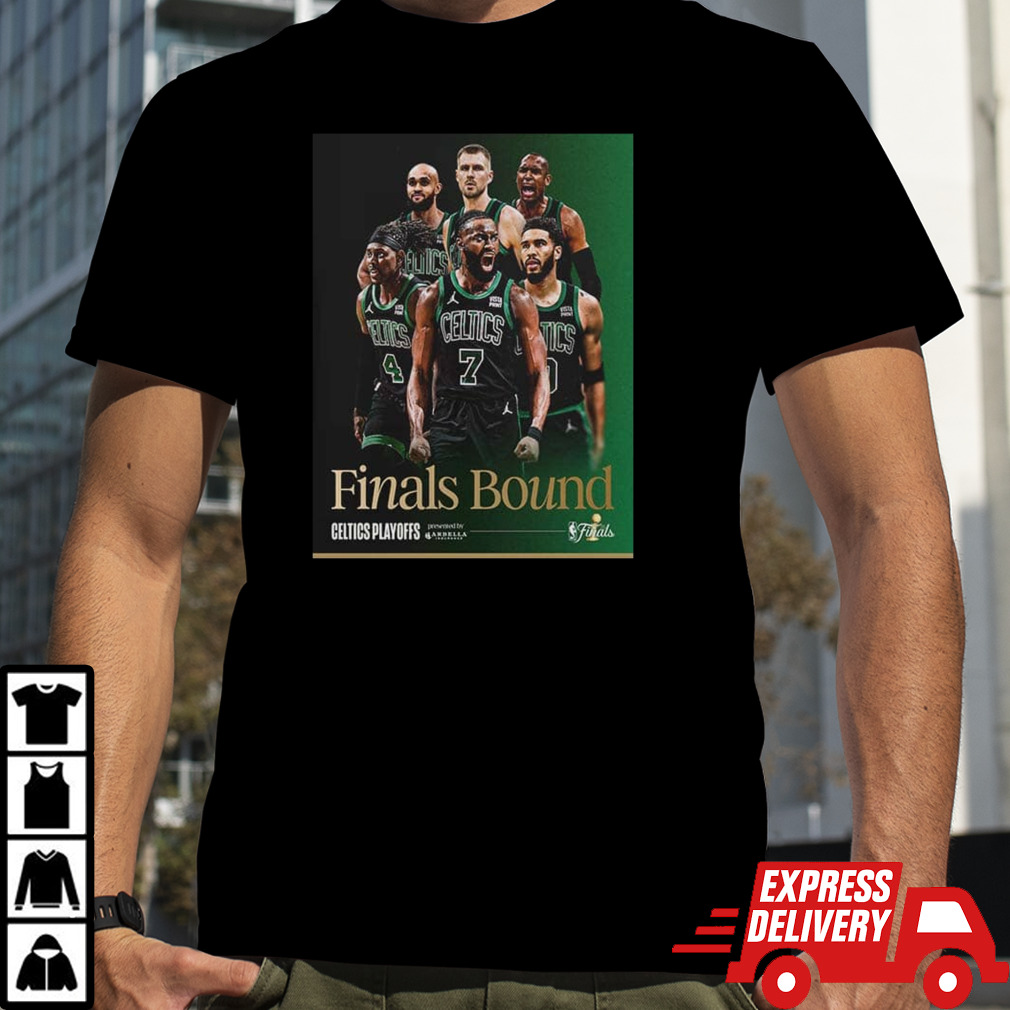 Boston Celtics Playoffs Finals Bound NBA Finals Four Wins From Glory shirt