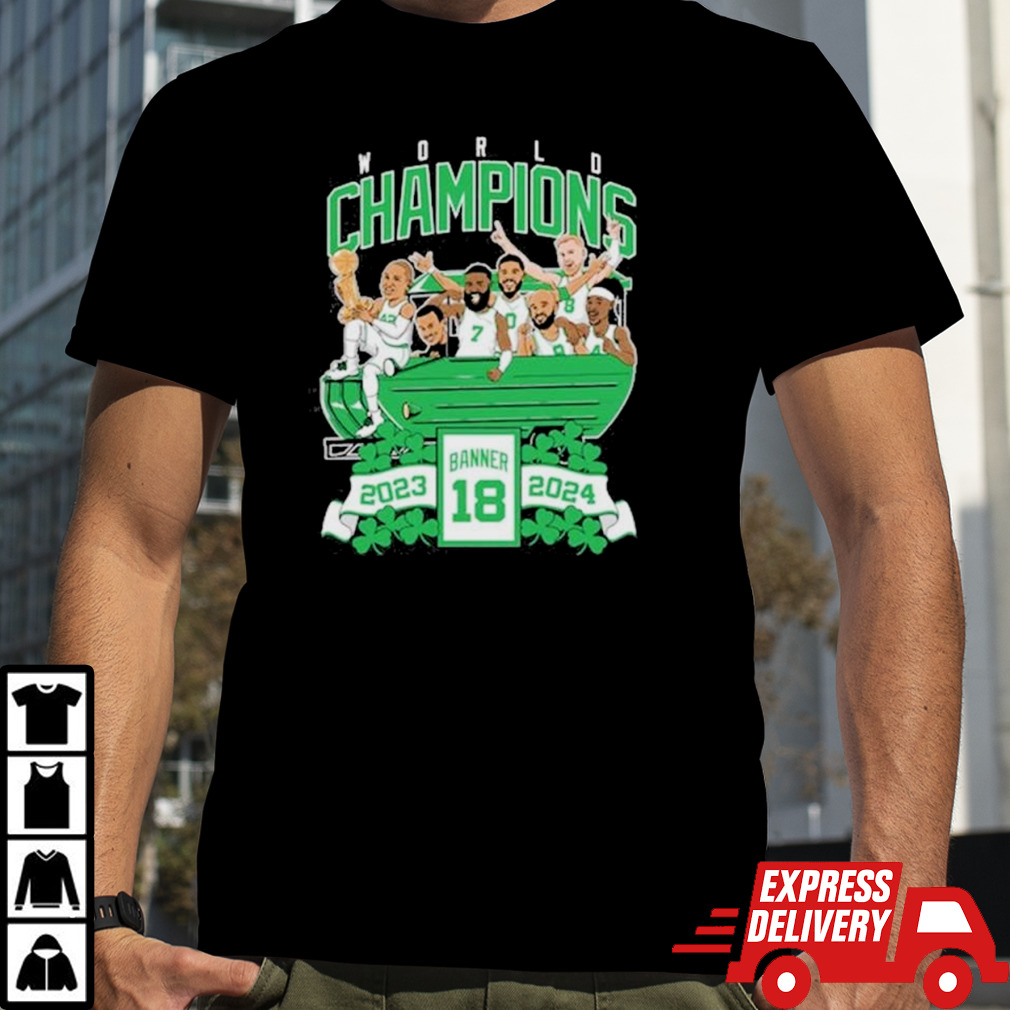 Boston Celtics World Champions Banner 18 Duckboat Shirt