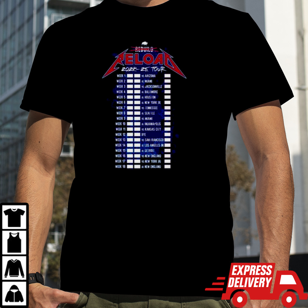 Buffalo Bills Reload 2024-2025 Uk Tour Schedule Magnet Shirt