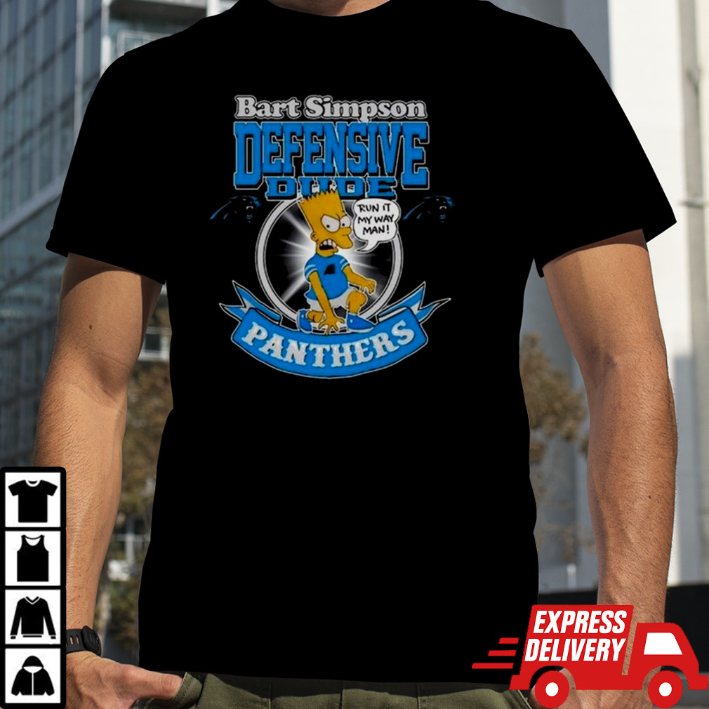 Carolina Panthers Nfl Bart Simpson Defensive Dude 2024 T-shirt