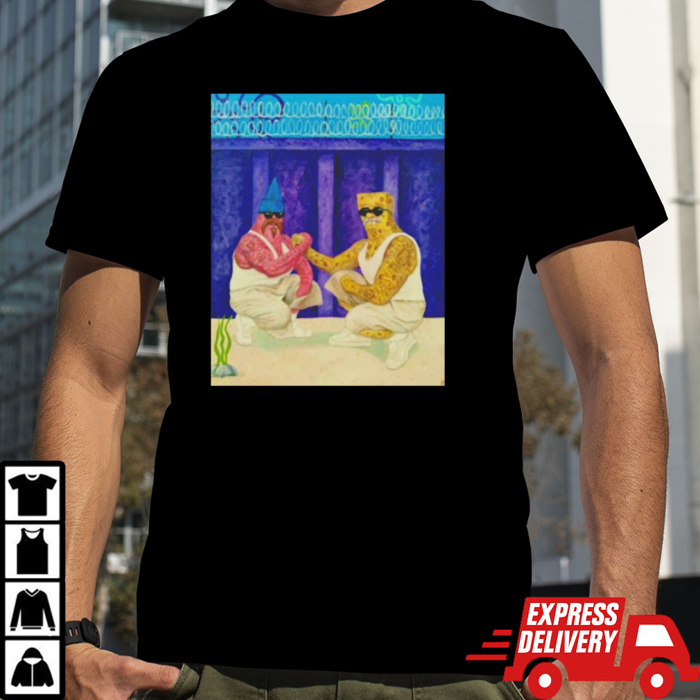 Cholobob Spongebob and Pinhead Vato Shakin Patrick Hands Bro shirt