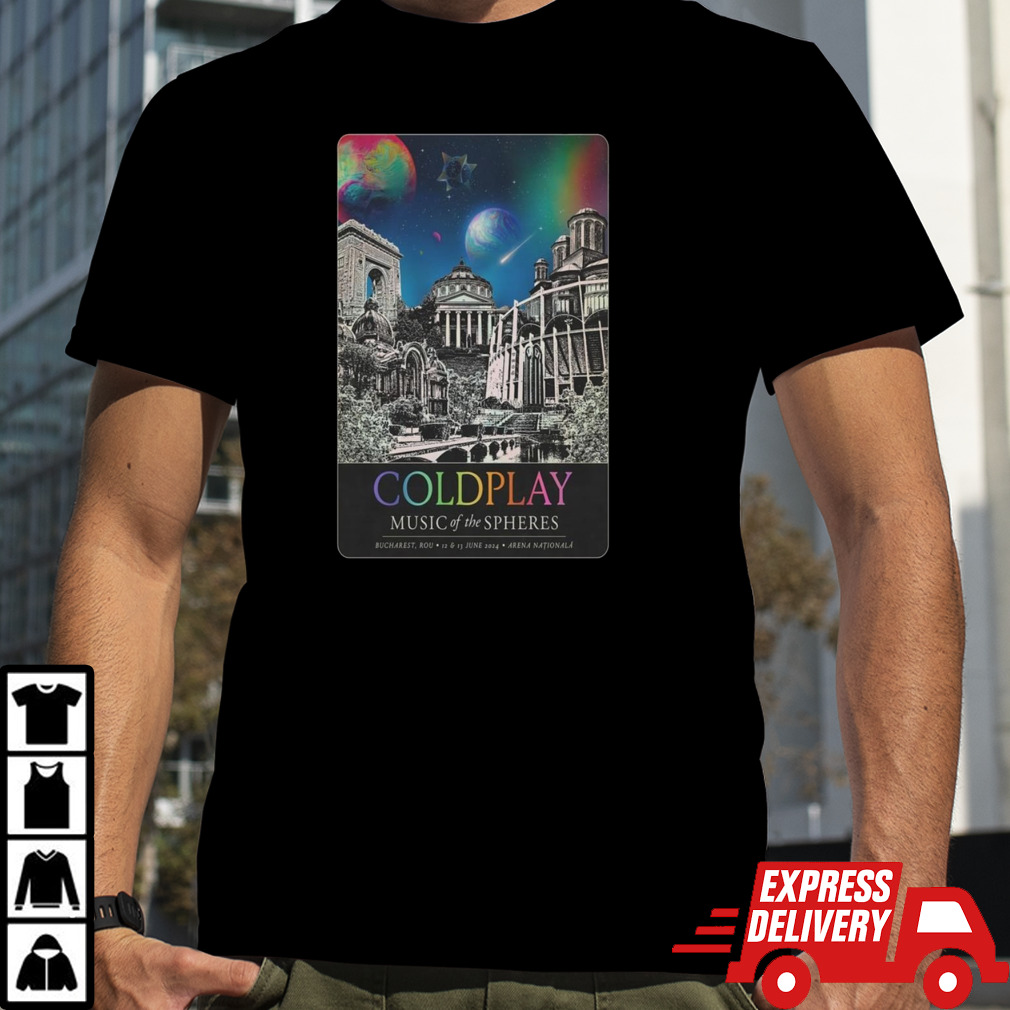 Coldplay Music Of The Spheres Bucharest 12-13 June 2024 Arena Naționala Poster Shirt