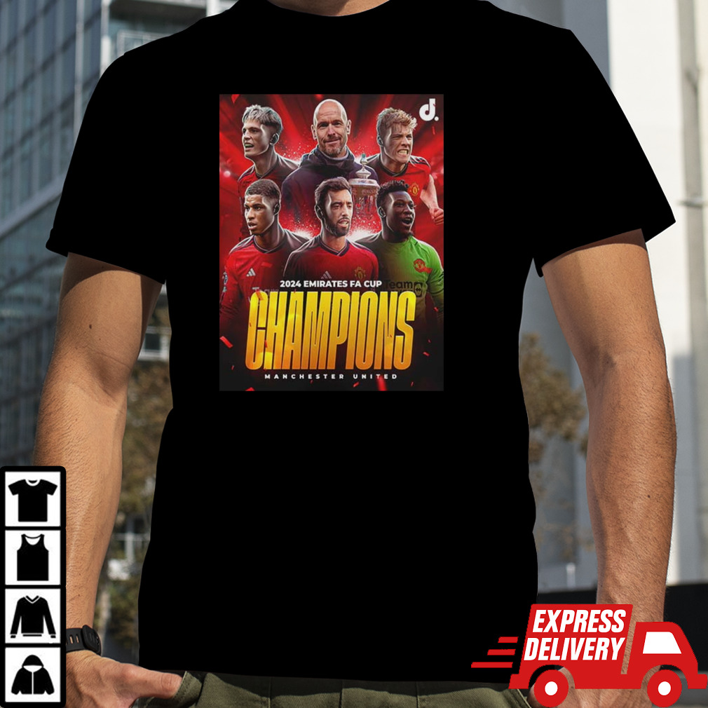 Congratulations Official Man UTD Champions FA Cup 2024 shirt