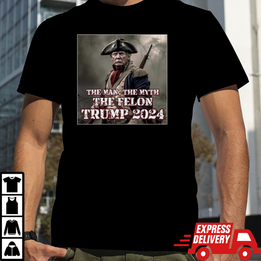 Convicted Felon Trump 2024 Usa Trump With Hat Maga Trump Felon T-shirt