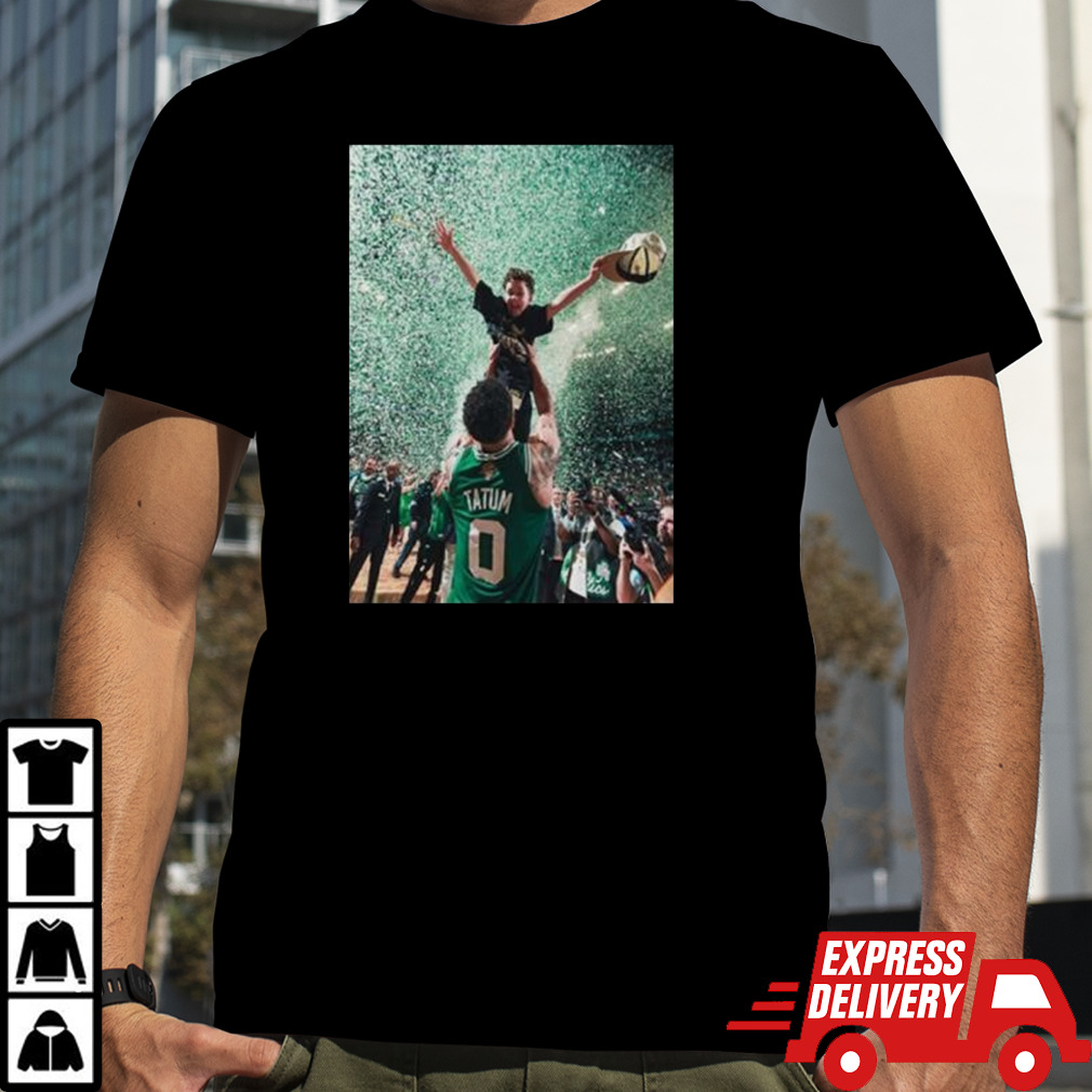 Core Memory Jayson Tatum And His Son Jayson Tatum Jr Celebrate The 2024 NBA Final Champions Poster Shirt