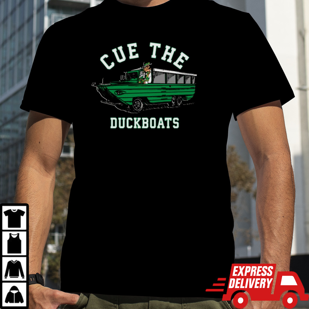 Cue The Duck Boats Boston Shirt