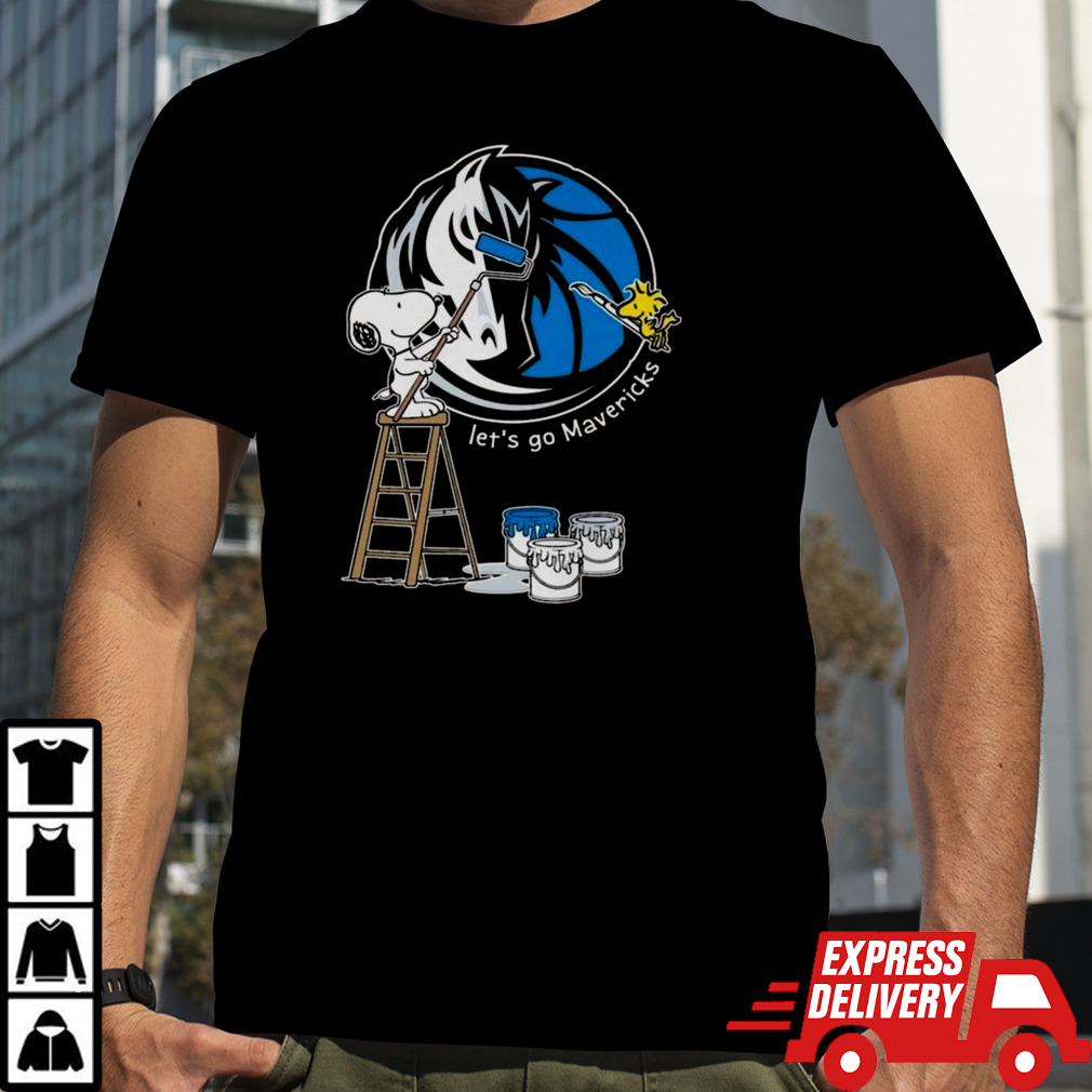 Dallas Mavericks Snoopy And Woodstock Let’s Go Mavericks 2024 T-shirt