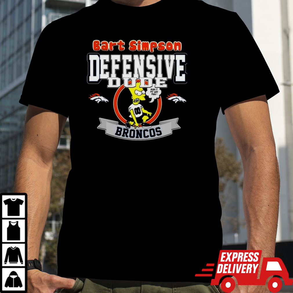 Denver Broncos Nfl Bart Simpson Defensive Dude 2024 T-shirt