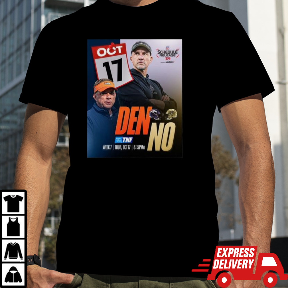 Denver Broncos Vs New Orleans Saints 2024 NFL Schedule Release shirt