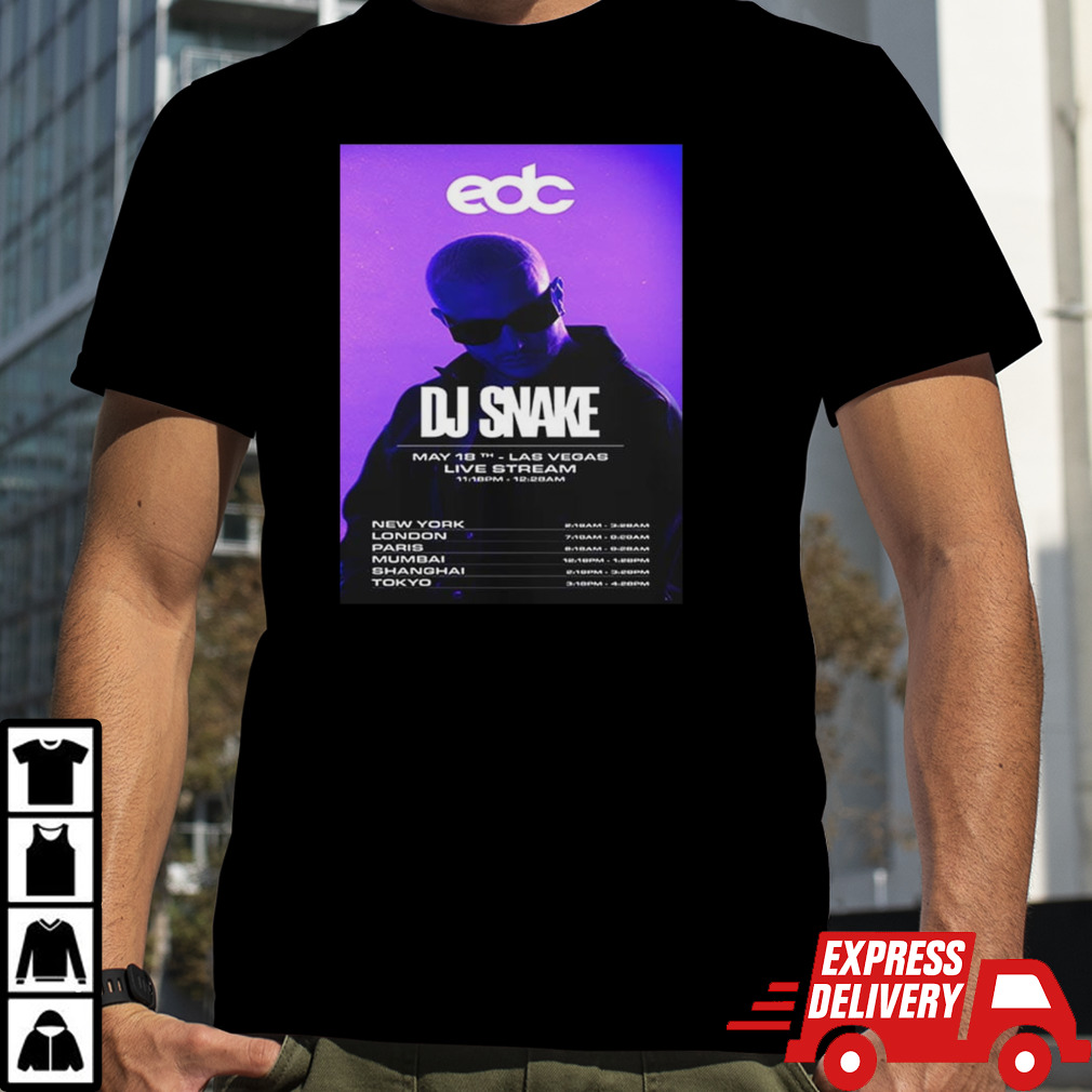 Dj Snake Show 2024 At EDC Las Vegas On May 18th Schedule List Date shirt