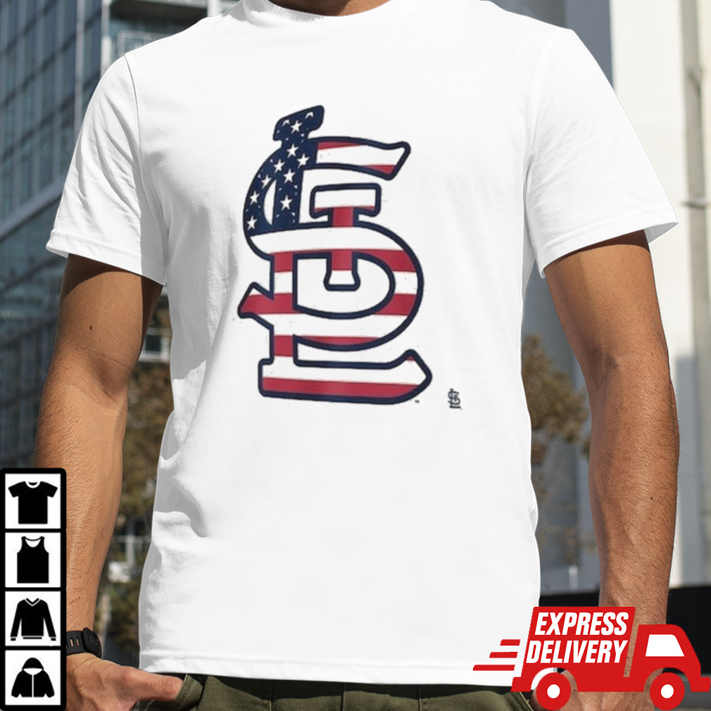 St. Louis Cardinals Logo 4th Of July Flag T-shirt