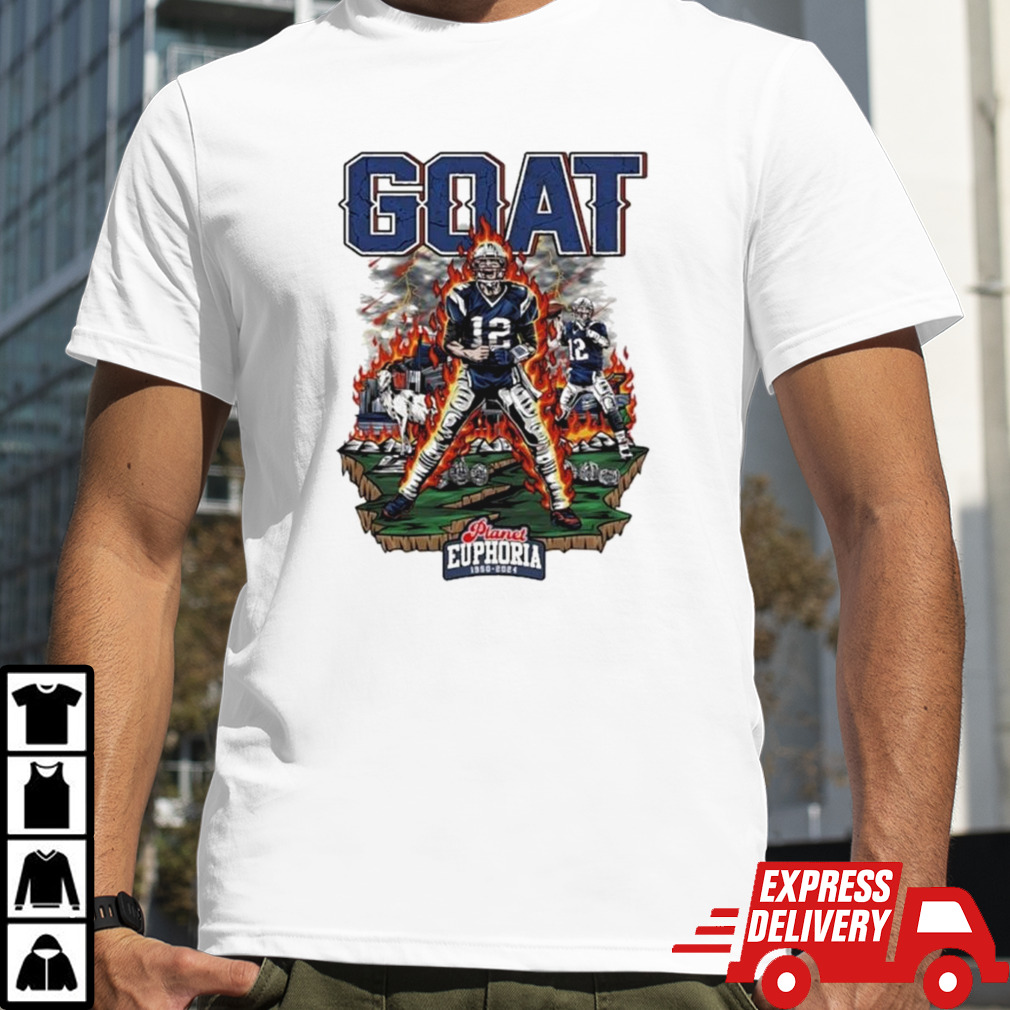 Tom Brady Goat New England Patriots Football Planet Euphoria T-shirt