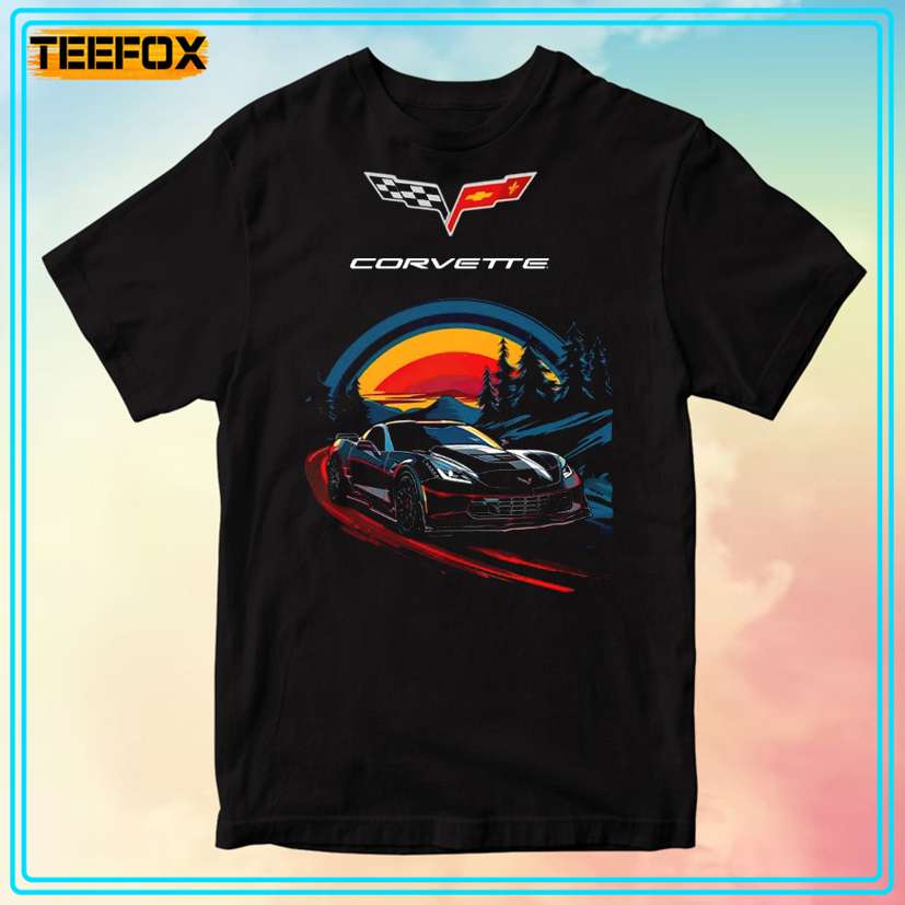 Chevrolet Corvette Mountain Sunset T-Shirt