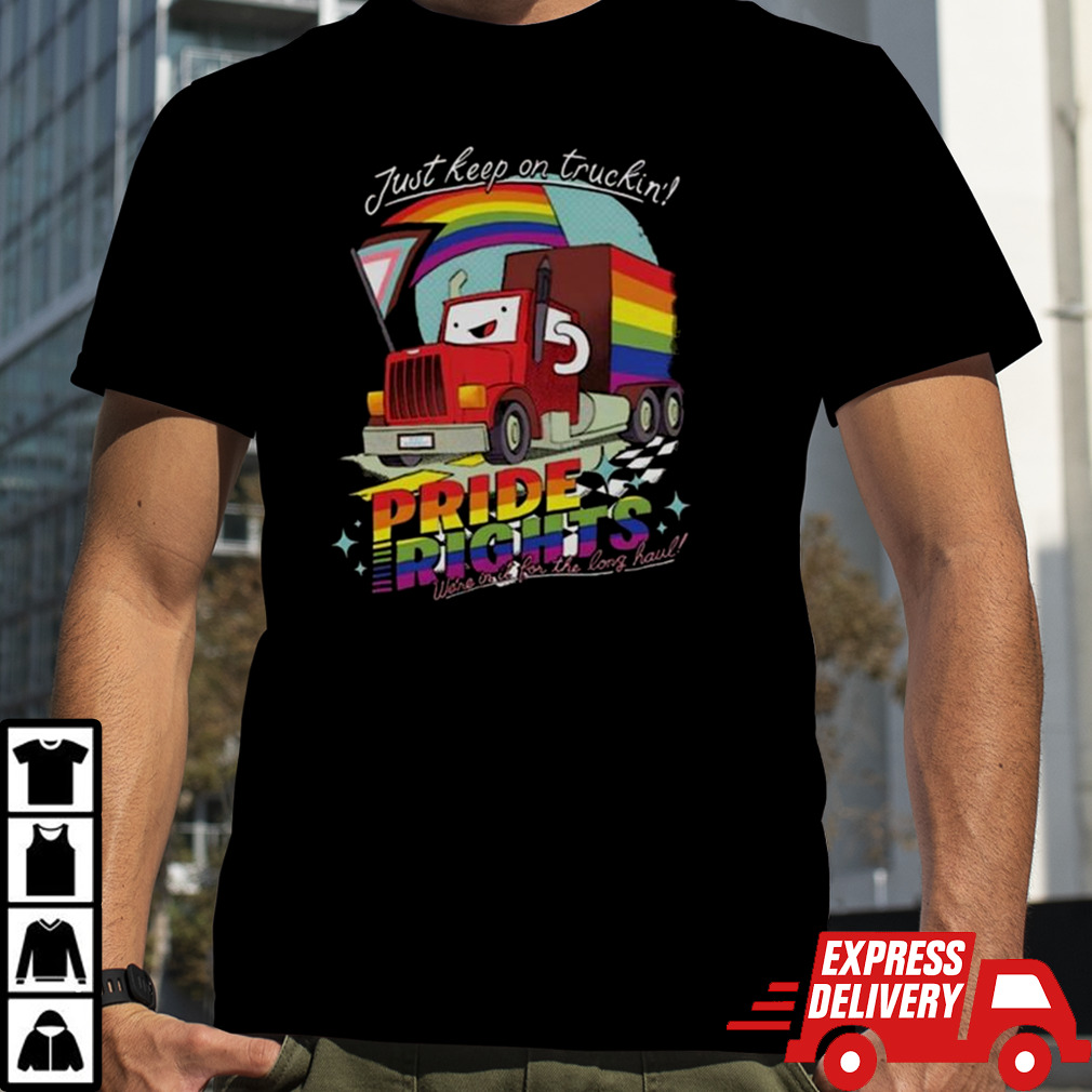 Drawfee Just Keep On Truckin’ Pride Rights T-shirt