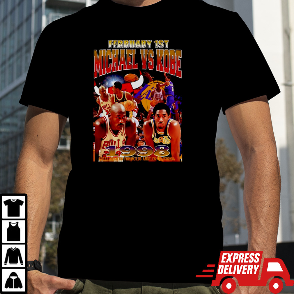 February 1st Michael Jordan vs Kobe Bryant 1998 shirt