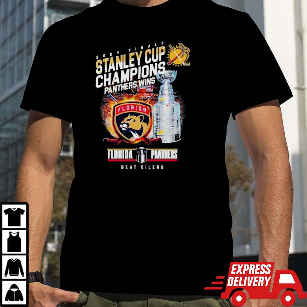 Florida Panthers 2024 Stanley Cup Final Champions Beat Oilers T-Shirt