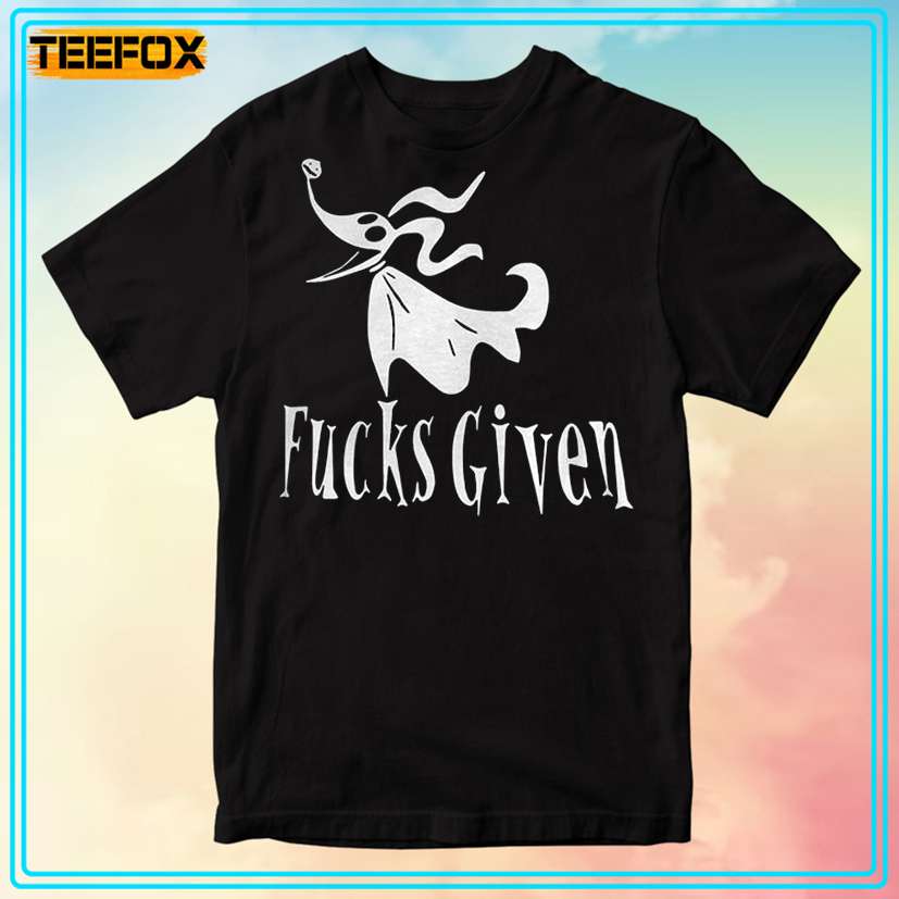 Fucks Given Zero From Nightmare Before Christmas Graphic T-Shirt