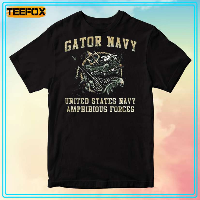 Gator Navy United States Navy Amphibious Forces Graphic T-Shirt