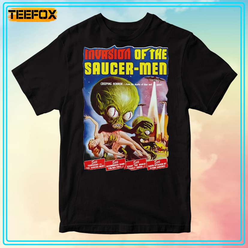 Invasion of the Saucer-Men Horror Movie T-Shirt