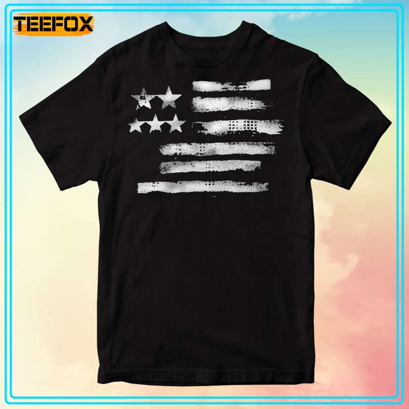 Patriotic Distressed White Flag T-Shirt