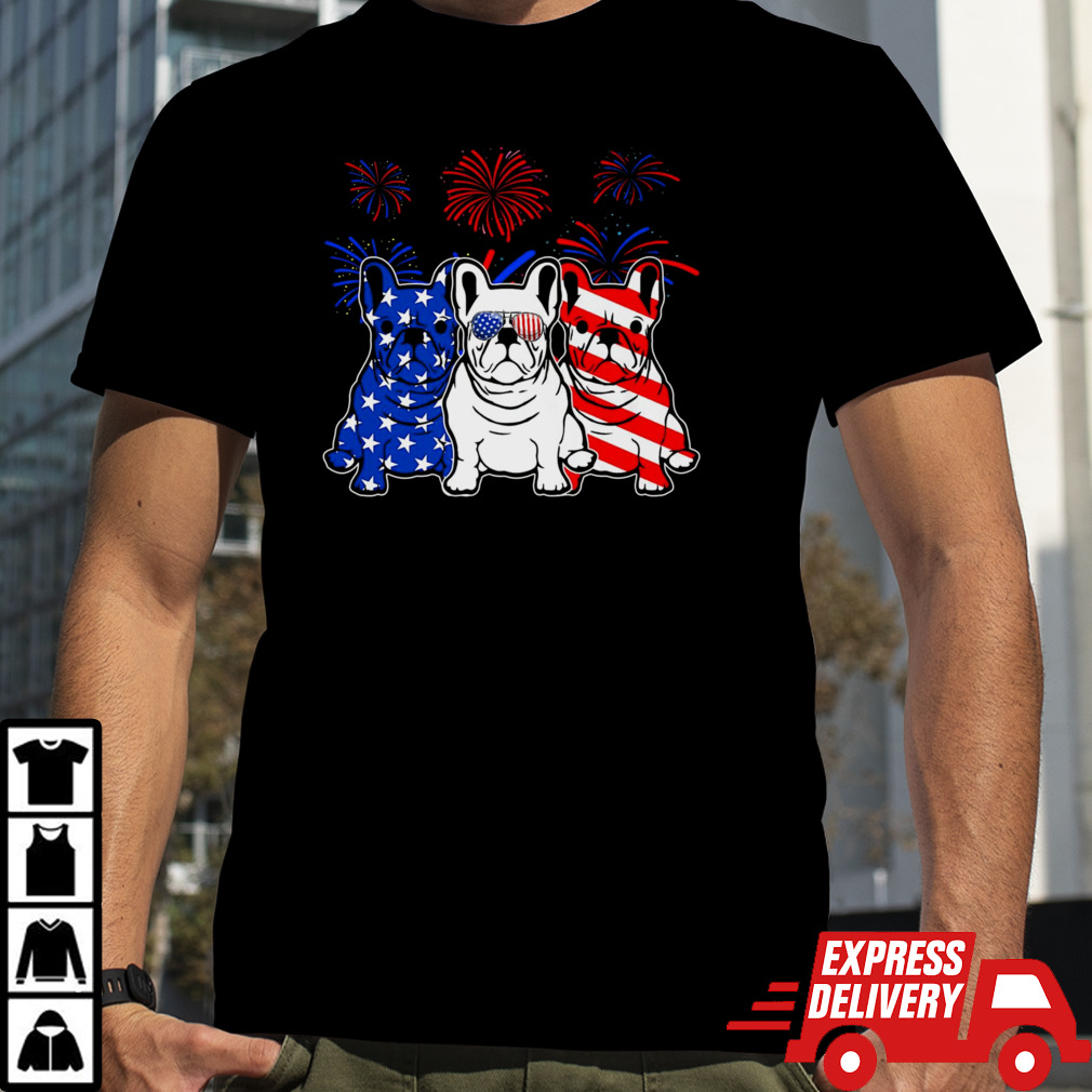 French Bulldog American Flag 4Th Of July Independence Day T Shirt