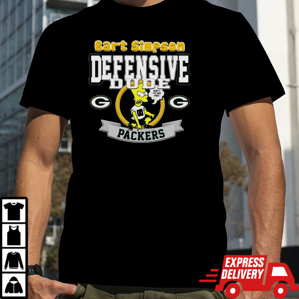 Green Bay Packers NFL Bart Simpson Defensive Dude 2024 Shirt