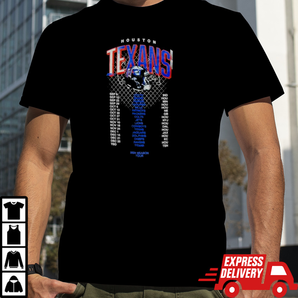 Houston Texans National Football League Schedule 2024 Season Tour Shirt