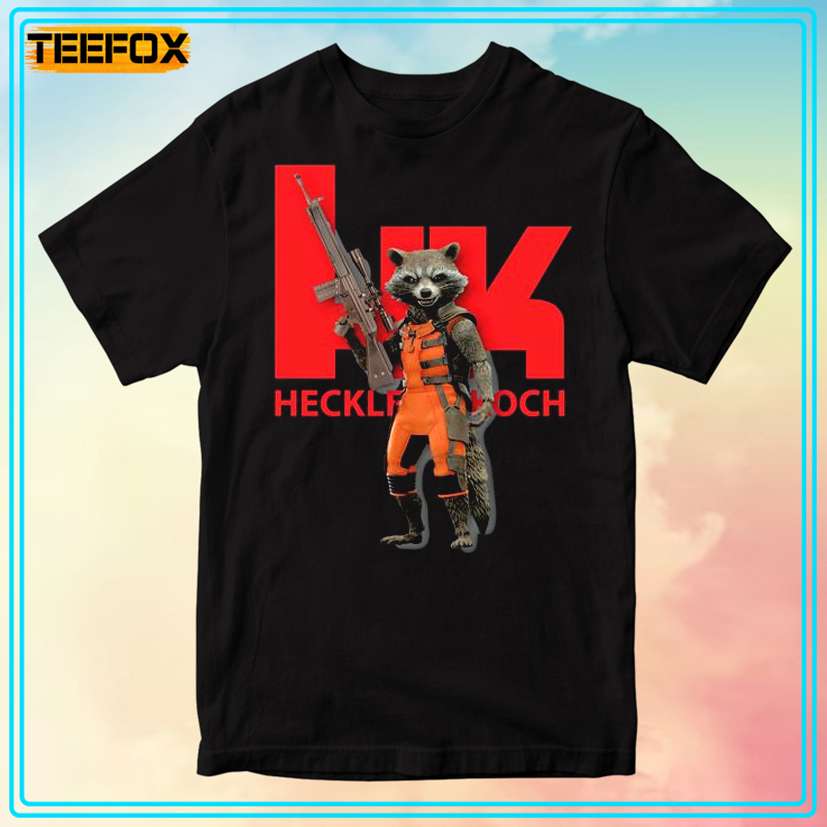 Rocket Raccoon HK Heckler and Koch Graphic T-Shirt