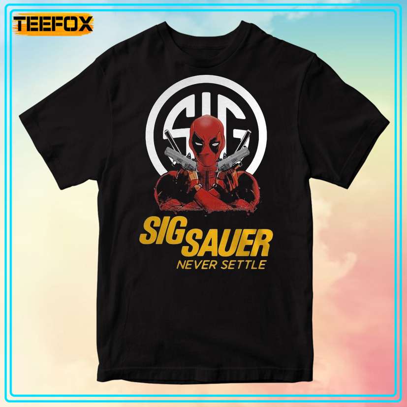 Sig Sauer Never Settle Deadpool Graphic T-Shirt