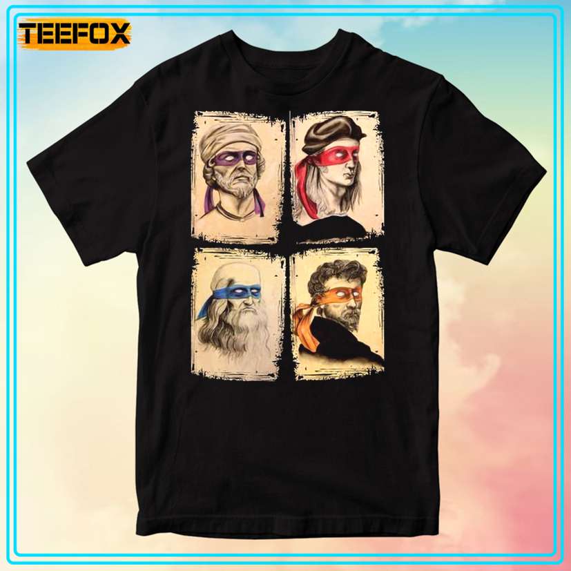 Teenage Mutant Ninja Turtles And Renaissance Italian Artists Version Graphic T-Shirt