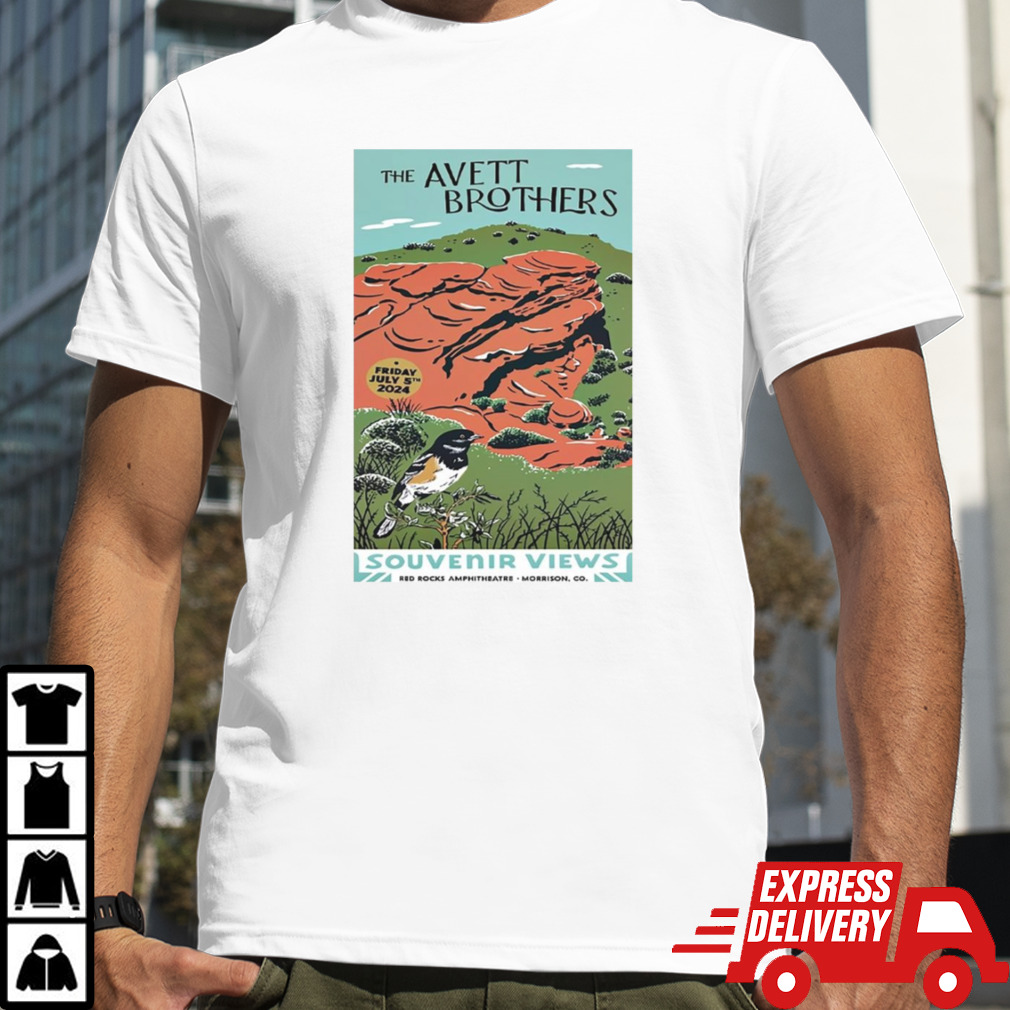 The Avett Brothers July 5 2024 Red Rocks Morrison CO Poster Shirt