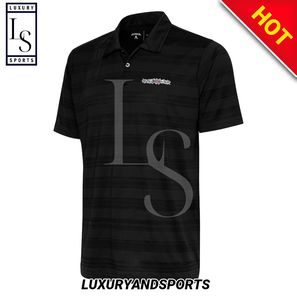 Antigua Black Cody Rhodes Compass Polo Shirt