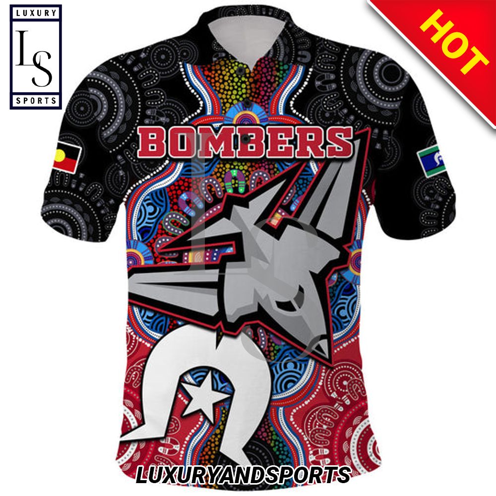 Bombers Football NAIDOC Week Indigenous Polo Shirt