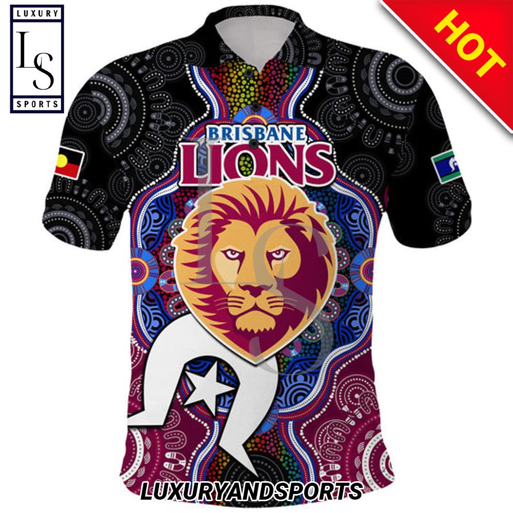 Brisbane Lions Football NAIDOC Week Indigenous Polo Shirt