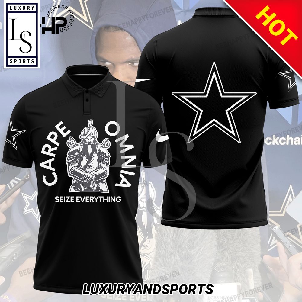 Carpe Omnia Micah Parsons Dallas Cowboys Black Polo Shirt