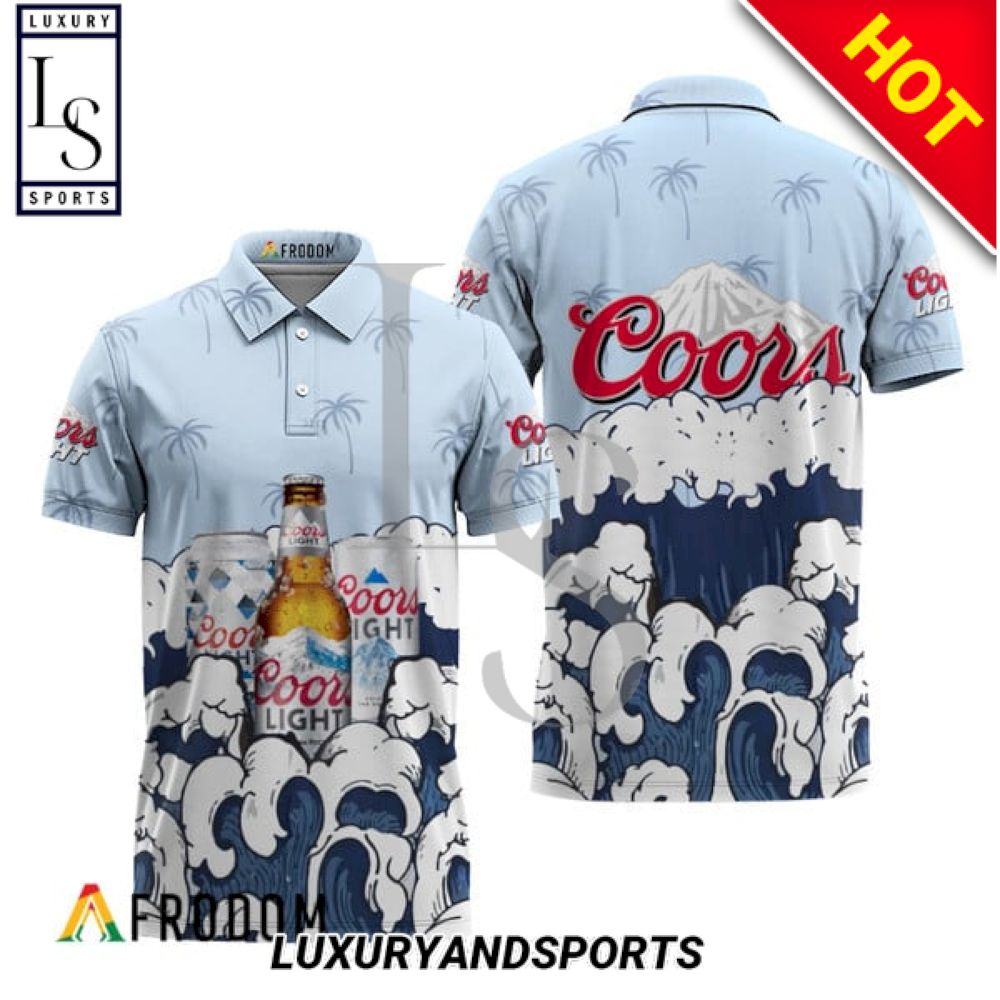 Coors Light Summer Great Wave off Kanagawa Polo Shirt