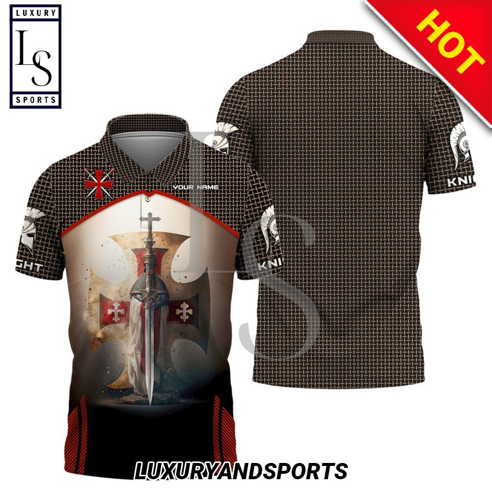 Custom Name England Knight Polo Shirt