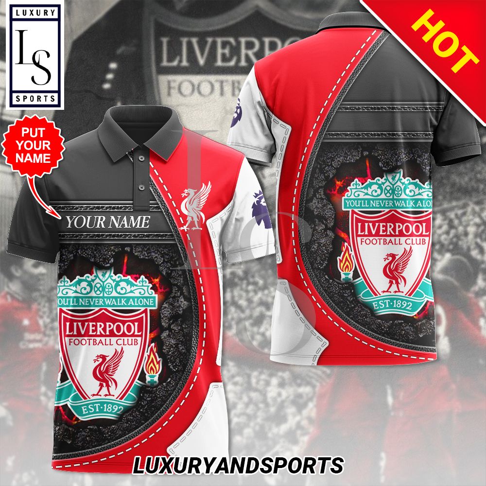 Custom Name Liverpool Football Club Est 1892 Premier League 3D Apparels Polo Shirt