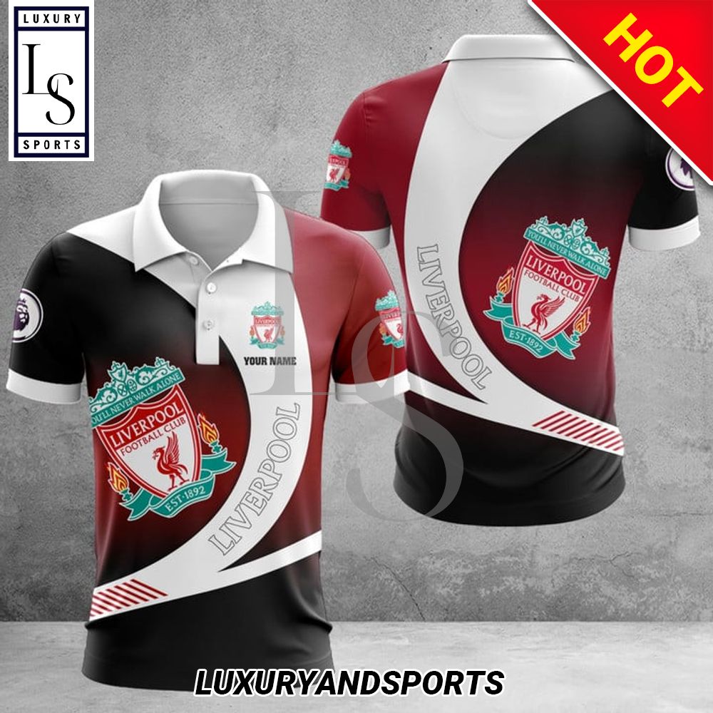 Custom Name Liverpool LFC Maroon 3D Apparels Polo Shirt