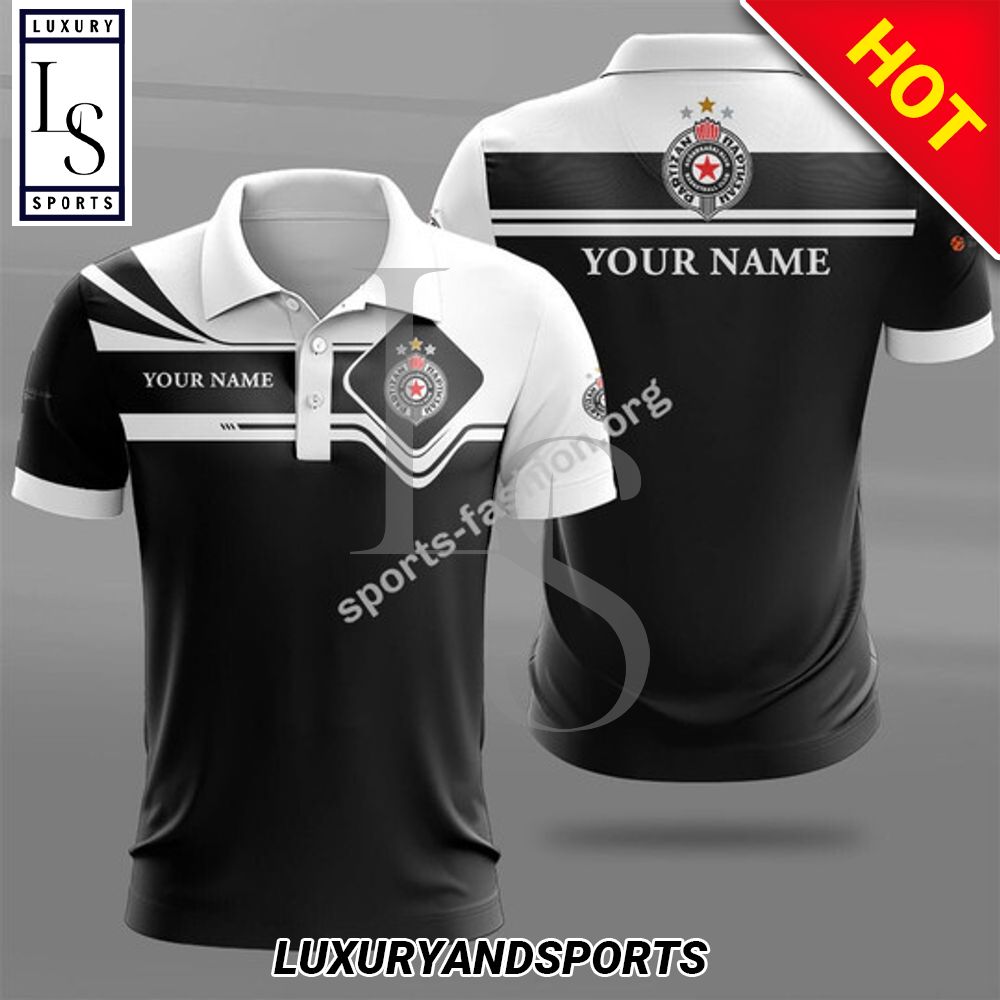 Custom Name Partizan Mozzart Bet Belgrade Polo Shirt