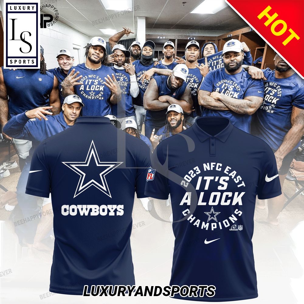 Dallas Cowboys Nike Navy 2023 NFC East Division Champions Polo Shirt