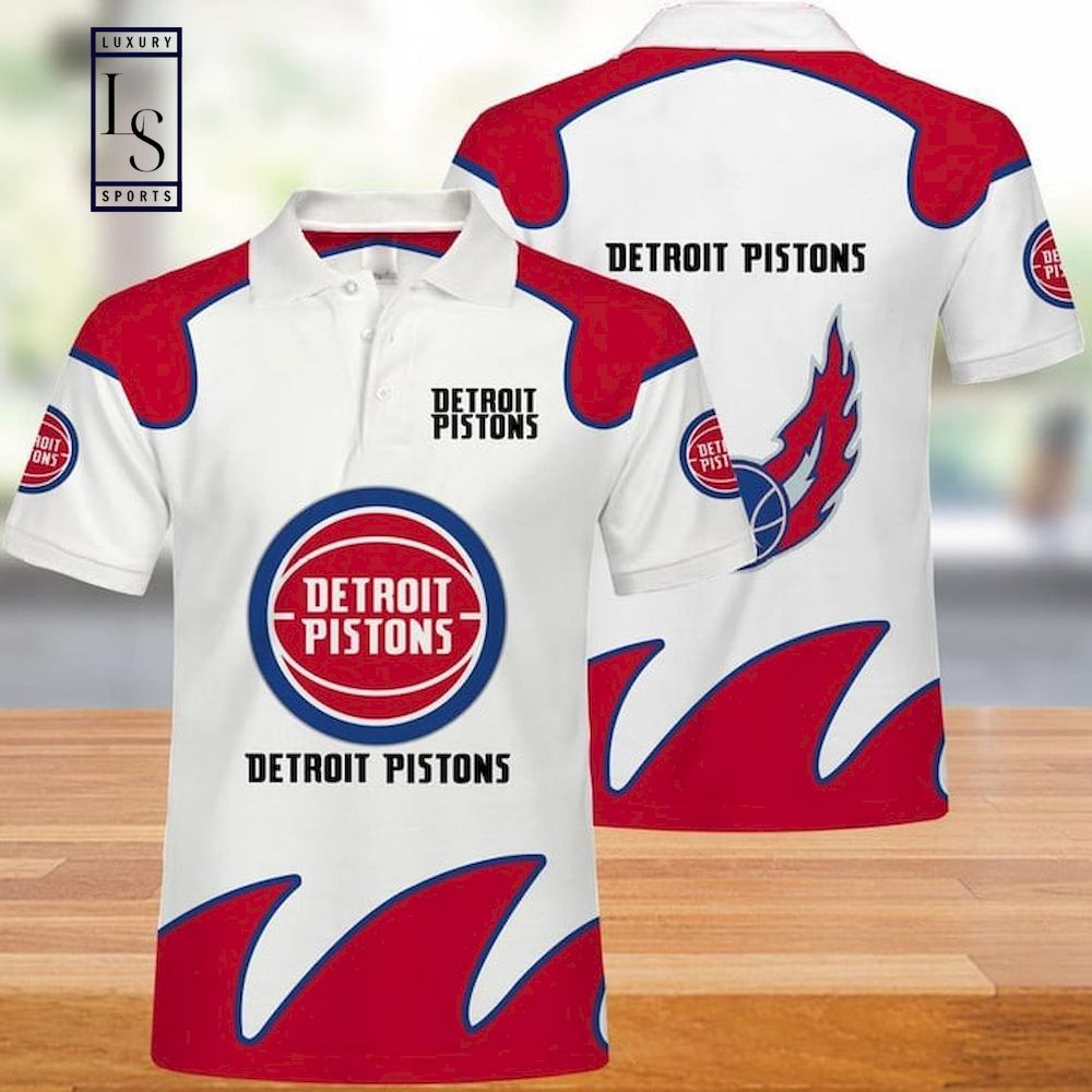 Detroit Pistons NBA Basketball Polo Shirt