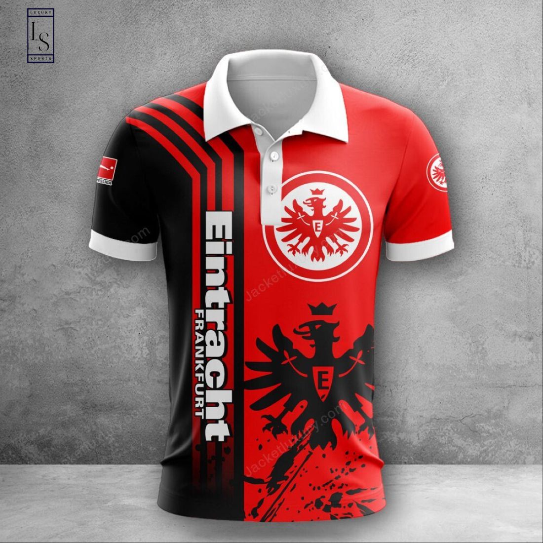 Eintracht Frankfurt 3D Bundesliga Polo Shirt Luxury & Sports Store